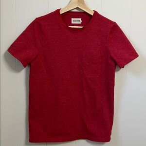 Taylor Stitch The Heavy Bag Short Sleeve Pocket Tee Heavyweight Durable Red XS